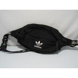 Adidas Black Fanny Pack Waist Bag Adjustable Strap Pouch Gym Travel Used